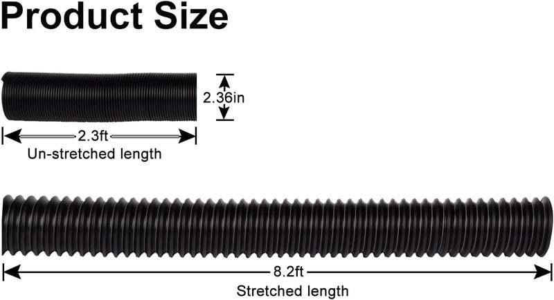 Prestantious Extra Extension Flexible Pipe for 12"×12" Catch Basin, 2 inches ID, Pipe Stretched Length 8.2ft - Image 2